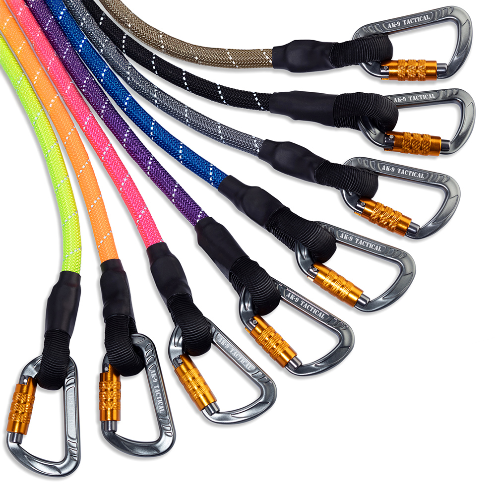 ak-9-carabiner-clip-lead-all-colours.jpg AK-9 Carabiner Clip Dog Lead - Image 1