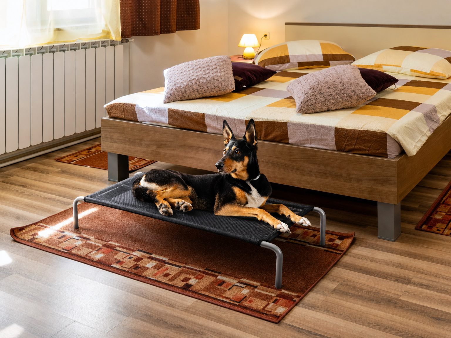 Breathable mesh surface of AK-9 High Raised Dog Bed