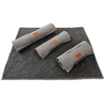 Jenny Wren Pure Wool Dog Roll Mat | Luxury British Wool Dog Mat