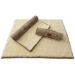 Jenny Wren Pure Wool Dog Roll Mat in British tweed with wool topper