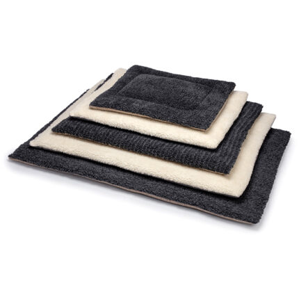 Luxury wool dog crate pad, British made, orthopaedic and eco-friendly